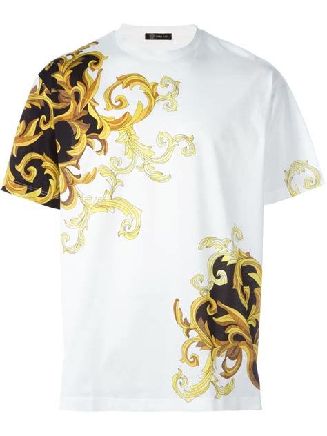 white dress shirt versace|versace white shirt men.